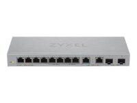 ZyXEL XGS1010-12 v2 12-Port Gigabit UnmanagedSwitch with 8-Port 1G+ 2-Port 2.5G+ - Switch - 1 Gbps