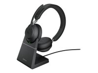 Jabra Evolve2 65, Headset (schwarz, Microsoft Teams, USB-C, Ladestation) - 20 KHz - Plug and Play - Lautstärkeregler - Stereo - Rausch-Unterdrückung - Kabellos - Bluetooth - USB Typ C - 99,2 g