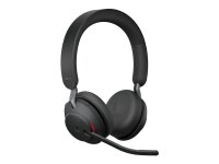 Jabra Evolve2 65, Headset (schwarz, Microsoft Teams, USB-C, Ladestation) - 20 KHz - Plug and Play - Lautstärkeregler - Stereo - Rausch-Unterdrückung - Kabellos - Bluetooth - USB Typ C - 99,2 g