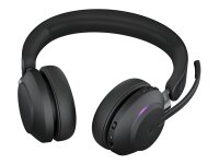 Jabra Evolve2 65, Headset (schwarz, Microsoft Teams, USB-C, Ladestation) - 20 KHz - Plug and Play - Lautstärkeregler - Stereo - Rausch-Unterdrückung - Kabellos - Bluetooth - USB Typ C - 99,2 g