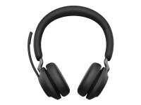 Jabra Evolve2 65, Headset (schwarz, Microsoft Teams, USB-C, Ladestation) - 20 KHz - Plug and Play - Lautstärkeregler - Stereo - Rausch-Unterdrückung - Kabellos - Bluetooth - USB Typ C - 99,2 g