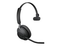Jabra Evolve2 65 Wireless PC Headset – Noise Cancelling Microsoft Teams Certified Mono Headphones With Long-Lasting Battery – USB-A Bluetooth Adapter – Black