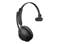Jabra Evolve2 65 Wireless PC Headset – Noise Cancelling UC Certified Mono Headphones With Long-Lasting Battery – USB-A Bluetooth Adapter – Black