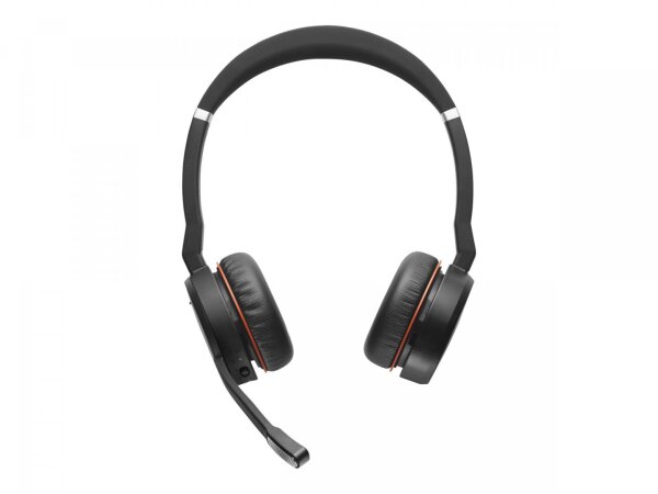 Jabra Evolve 75 SE Schnurloses Stereo-Headset - Bluetooth-Headset mit Mikrofon mit ANC und Ladestation - Für Google Meet & Zoom Zertifiziert sowie für alle gängige Plattformen - Schwarz