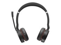 Jabra Evolve 75 SE Schnurloses Stereo-Headset - Bluetooth-Headset mit Mikrofon mit ANC und Ladestation - Für Google Meet & Zoom Zertifiziert sowie für alle gängige Plattformen - Schwarz