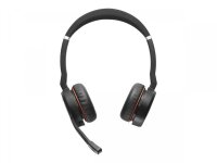 Jabra Evolve 75 SE Schnurloses Stereo-Headset - Bluetooth-Headset mit Mikrofon mit ANC und Ladestation - Für Google Meet & Zoom Zertifiziert sowie für alle gängige Plattformen - Schwarz