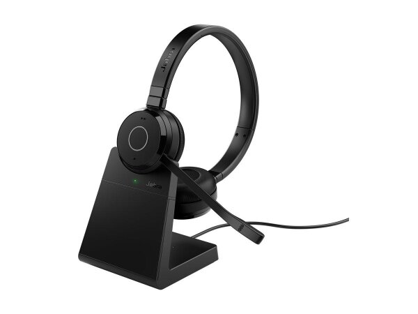 Jabra Evolve 65 TE Link UC Stereo Stand Wireless Kopfhörer mit Ladestation