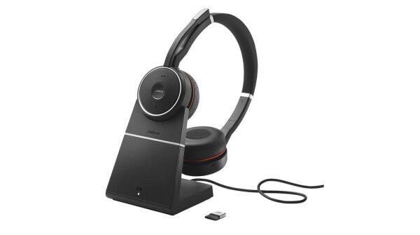 Jabra Headset Evolve 65 TE MS Duo USB inkl. Ladestation