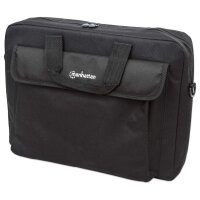 Manhattan Notebooktasche London 15,6" - Für Notebooks bis 15,6" - Top Load - schwarz - Aktenkoffer - 39,6 cm (15.6") - Schultergurt - 390 g