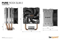 Be Quiet! PURE ROCK SLIM 2 - Kühler - 9,2 cm - 2000 RPM - 13,1 dB - 25,4 dB - Silber
