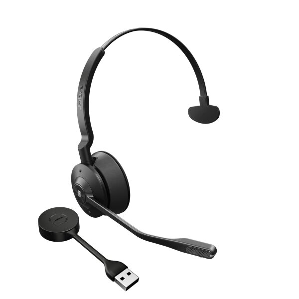 Jabra  Engage 55 MS Mono USB-A Kabellos, Büro/Callcenter, 57 g, Kopfhörer, Schwarz, Titan