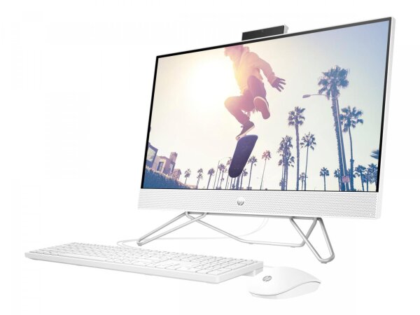 HP 24-cb1111ng - All-in-One (Komplettlösung) - Core i5 1235U - RAM 16 GB - SSD 512 GB - NVMe - Intel Iris Xe Grafikkarte - Bluetooth 5.2, 1GbE, Wi-Fi 6 - WLAN: 802.11a/b/g/n/ac/ax, Bluetooth 5.2 - FreeDOS - Monitor: LED 60.5 cm (23.8")