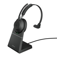 Jabra Evolve2 65 MONO, Kabellos, mit LadeStation 20 - 20000 Hz, 99,2 g, Kopfhörer, Schwarz
